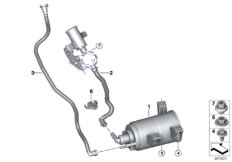 Filtr z węglem aktywnym/Odp. paliwa (16_1187) dla BMW 5' G30 520i Lim ECE