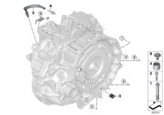 Skrzynia bieg., mocowanie/Elementy dod. (24_1489) dla MINI Cabrio F57 Cooper S Cabrio ECE