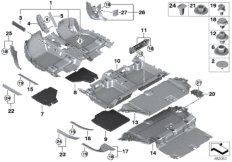 Wykładzina podłogowa (51_3239) dla BMW 2' F46 Gran Tourer LCI 216d Gra ECE