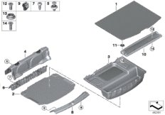 Obudowa podłogi bagażnika (51_5333) dla MINI Countryman F60 One D Countryman ECE