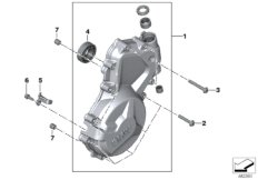 Pokrywa obudowy silnika, lewa (11_4485) dla BMW S 1000 R (0D02, 0D12) ECE