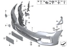 M Obudowa przednia (51_2836) dla BMW 7' G12 725Ld Lim ECE