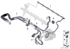Przewody paliwa/Elementy mocujące (13_1830) dla BMW 5' G31 530d Tou ECE