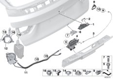 System zamykania tylnej klapy (41_2248) dla BMW 3' F34 GT 320d Gra ECE