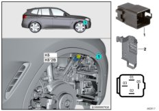 Przekaźnik went. elektr. silnika K5 (61_5373) dla BMW X3 G01 X3 20iX SAV ECE