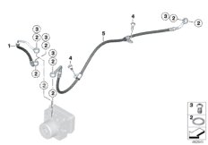 Przewód hamulcowy tylny (34_2528) dla BMW F 850 GS Adv. (0K01, 0K03) ECE