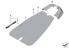 Supporting plate and cover f authorities (46_1998) dla BMW F 650 GS 04 (0175,0185) ECE