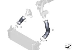 Przewód powietrza doładowania (13_2150) dla BMW 3' G20 330d Lim ECE