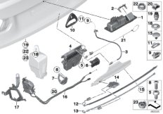 Tylna klapa/System zamykania (41_2201) dla BMW 3' F30 LCI 325d Lim ECE