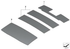 Izolacja dźwiękowa dachu (51_6511) dla BMW X3 G01 X3 20i SAV ECE