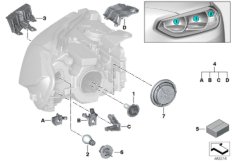 Elem. poj. reflektora halogenowego (63_1802) dla BMW 1' F52 118i Lim CHN