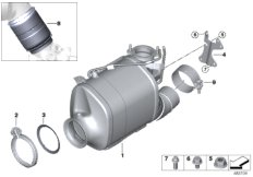 Katalizator/Przeciwpyłk. filtr paliwowy (18_1293) dla BMW 7' G11 740dX Lim ECE