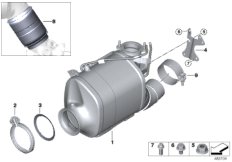 Katalizator/Przeciwpyłk. filtr paliwowy (18_1293) dla BMW 8' G15 840dX Cou ECE