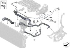 Węże płynu chłodzącego układu chłodzenia (17_1179) dla MINI Cabrio F57 Cooper D Cabrio ECE
