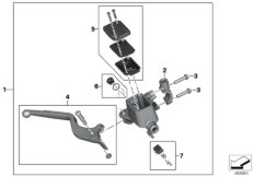 Handbrake control assembly (32_2519) dla BMW G 310 GS (0G02, 0G12) ECE