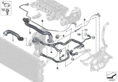 Węże płynu chłodzącego układu chłodzenia (17_1180) dla MINI Cabrio F57 Cooper D Cabrio ECE