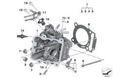 Głowica cylindrowa (11_6997) dla BMW C 400 X (0C09, 0C19) ECE