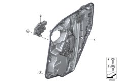 Mechanizm szyby drzwi tylnych (51_6933) dla BMW X3 G01 X3 30dX SAV ECE