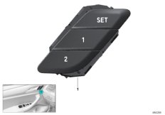 Przycisk pamięci ustawień fotela (61_5618) dla BMW X4 M F98 X4 M SAC ECE