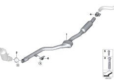 Katalizator/Środkowa część tłumika (18_1306) dla BMW 1' F20 LCI 125i 5-d BRA