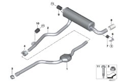 Układ wydechowy tylny (18_1111) dla BMW 1' F21 LCI 116d 3-d ECE