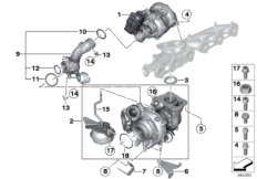 Turbosprężarka (11_5088) dla BMW 4' F32 LCI 435dX Cou ECE