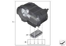 Reflektor LED - Generacja II (63_1925) dla BMW R 1200 GS 17 (0A51, 0A61) USA