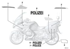 Naklejka na poj. służb. (51_4368) dla BMW R 1250 RT 19 (0J61, 0J63) ECE