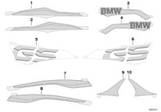 Naklejka WN1D pearl biały (51_7153) dla BMW G 310 GS (0G02, 0G12) ECE