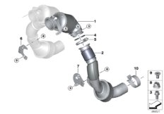 Katalizator przy silniku (18_1323) dla BMW 5' F90 M5 M5 Lim ECE