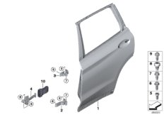 Tylne drzwi - zawias/hamulec drzwi (41_2793) dla BMW X3 G01 X3 30dX SAV ECE