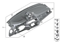 Tapicerka deski rozdzielczej (51_7201) dla BMW 6' G32 GT 630iX Gra ECE
