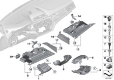 Elementy dod. tablicy przyrządów na dole (51_7204) dla BMW 6' G32 GT 640dX Gra ECE