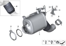 Katalizator/Przeciwpyłk. filtr paliwowy (18_1325) dla BMW 5' G30 530dX Lim RUS