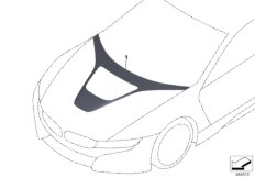 Folia pokrywy przedniej (91_1496) dla BMW i i8 I15 i8 Roa ECE