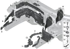 Elementy dod. przedziału silnika (51_9655) dla MINI F55 Cooper 5-drzwiowy USA
