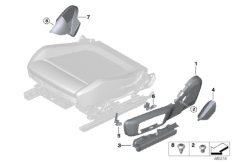 Fotel przedni - osłony fotela elektr. (52_4318) dla BMW X3 G01 X3 20dX SAV ECE