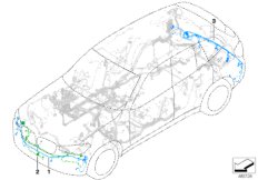 Zestawy kabli zderzak/ wys.cz.przednia (61_5676) dla BMW X3 G01 X3 30dX SAV ECE