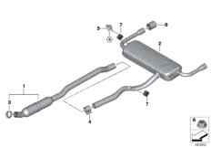 Układ wydechowy tylny (18_1367) dla BMW X1 F48 X1 20iX SAV ECE