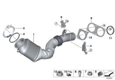 Katalizator przy silniku (18_1089) dla BMW 4' F82 M4 LCI M4 CS Cou ECE