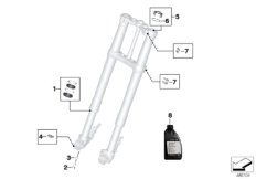 Serwis widelca teleskopowego (02_0163) dla BMW F 800 GS 17 (0B07, 0B17) ECE