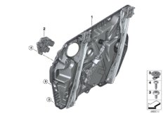 Mechanizm szyby drzwi przednich (51_6690) dla BMW X4 G02 X4 M40iX SAC ECE