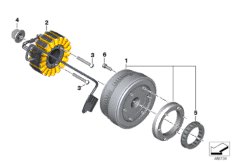 Wolne koło prądnicy-rozrusznika (12_2222) dla BMW C 400 GT (0C06, 0C16) ECE