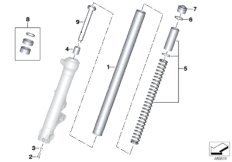Rurka pion/Amortyzator (31_1303) dla BMW R nineT Racer (0J21, 0J23) ECE