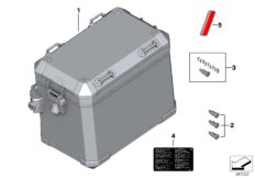 Kufer aluminiowy (77_0635) dla BMW F 850 GS Adv. (0K01, 0K03) USA