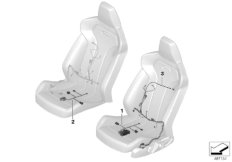 Zestaw kabli przedniego fotela (61_5897) dla BMW X3 G01 X3 30dX SAV ECE