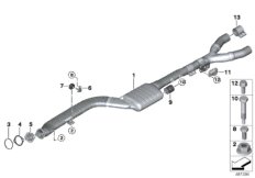 Katalizator/Przednia część tłumika (18_1429) dla BMW X4 G02 X4 M40dX SAC ECE