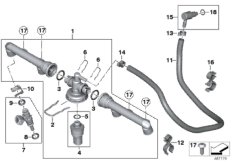 Zawory i przewody instalacji wtryskowej (13_1264) dla BMW A15 (9884) USA