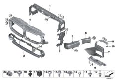 Prowadnice powietrza (51_8844) dla BMW 5' F90 M5 M5 Lim USA