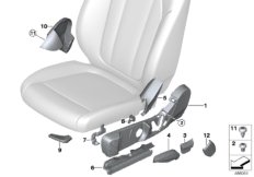 Fotel przedni, osłony fotela (52_4310) dla BMW X3 G01 X3 20dX SAV ECE